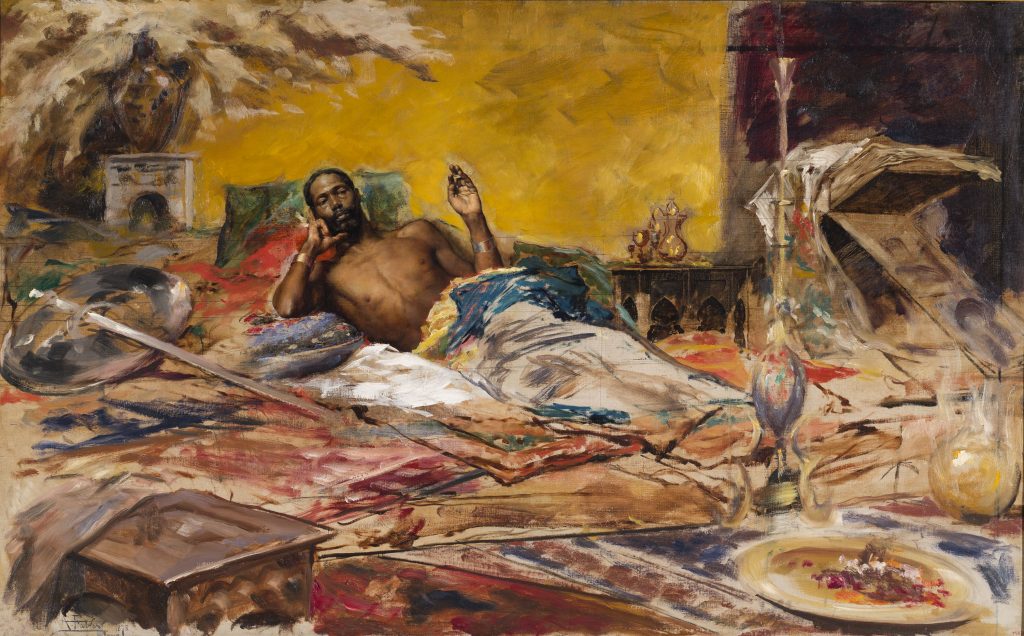 Repòs del guerrer, Antoni Fabrés, 1878