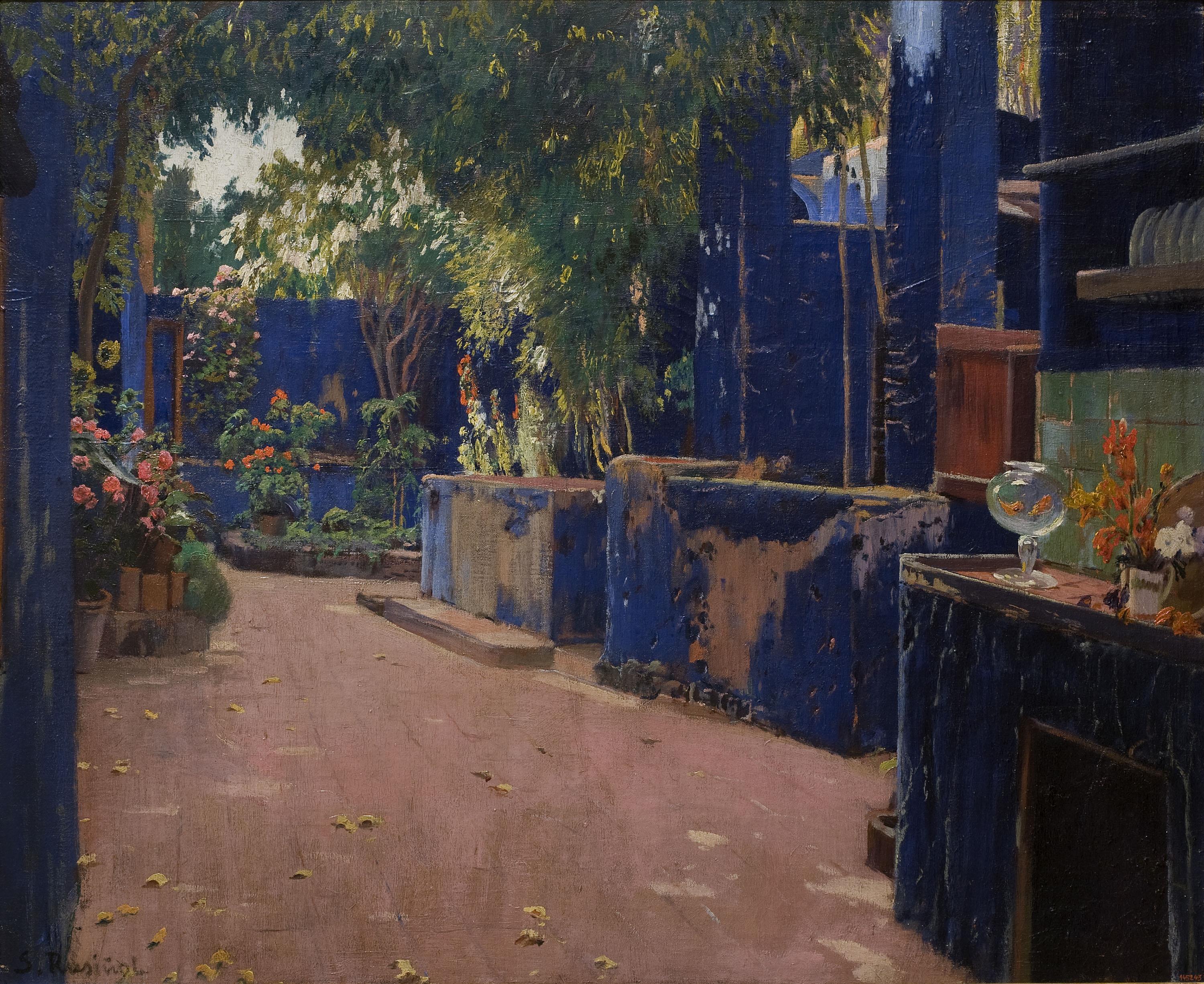 Santiago Rusiñol, El pati blau, 1913
