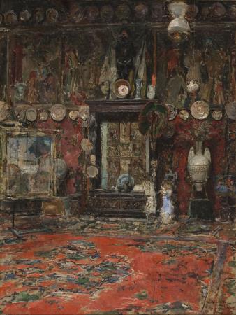 Ricardo de Madrazo, El taller de Marià Fortuny en Roma,  Roma, 1874