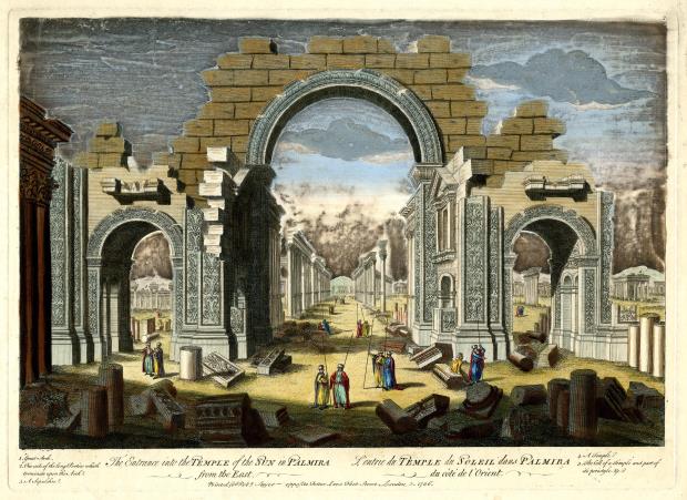 The entrance into the Temple of the Sun in Palmira from the East, 1756 ©The Trustees of the British Museum