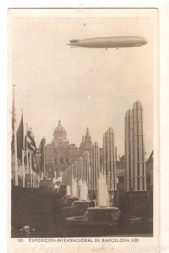 Exposición Internacional de Barcelona, 1929. Postal de la época. Fuente: Todocolección