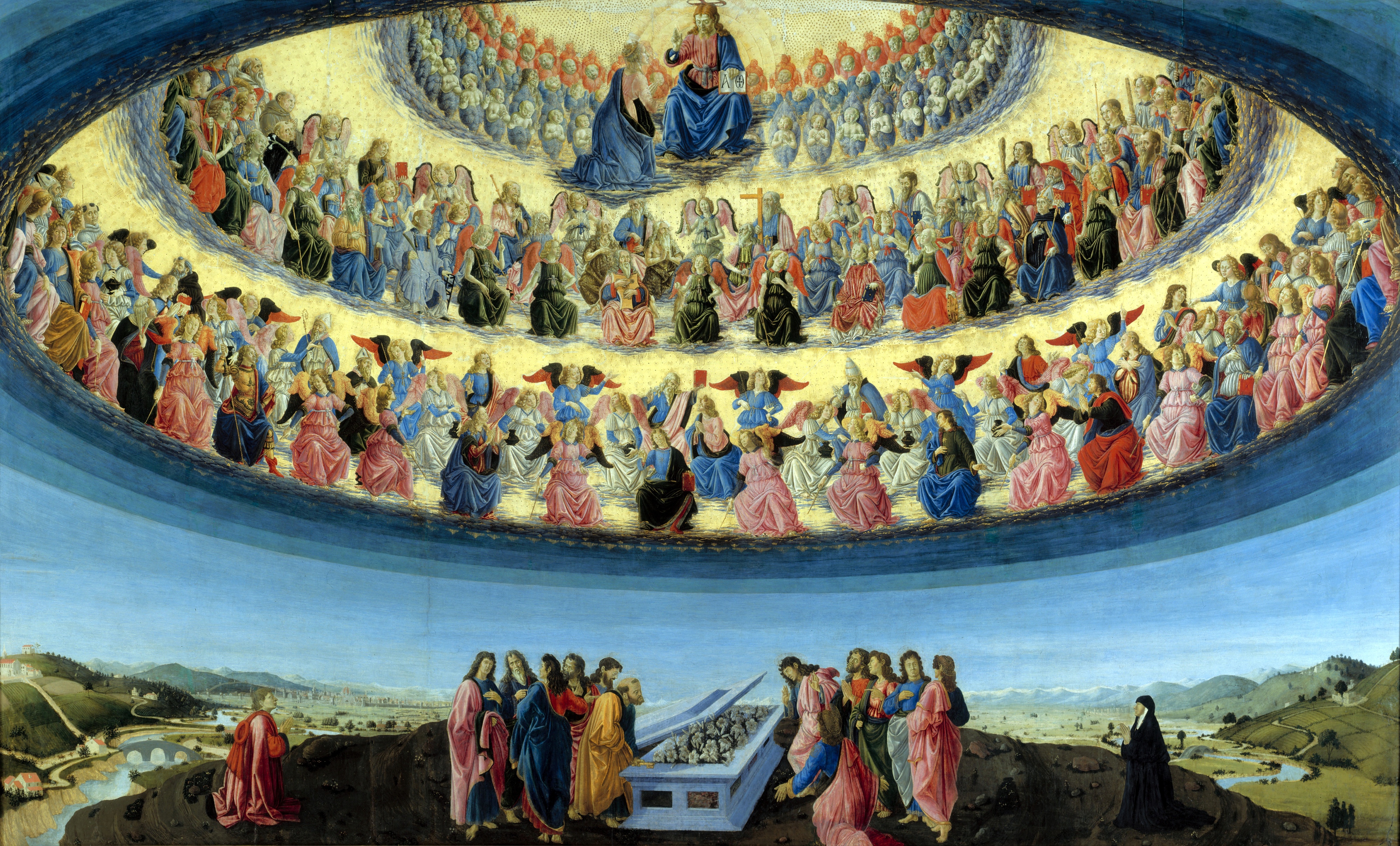 Full title: The Assumption of the Virgin Artist: Francesco Botticini Date made: probably about 1475-6