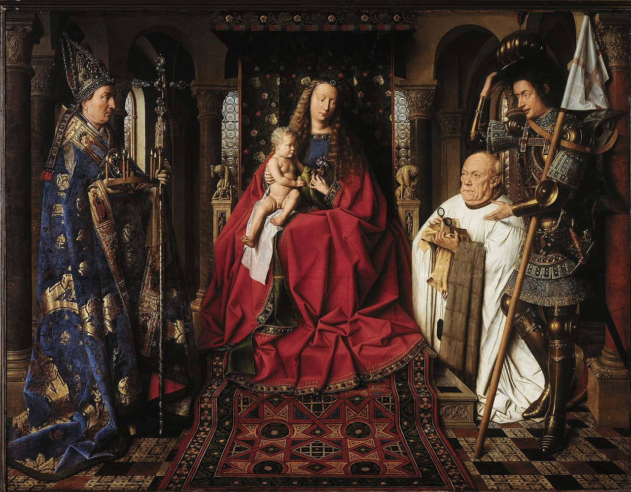 Jan Van Eyck, Virgen del Canónigo, 1436. Fuente: Wikimedia Commons, dominio público