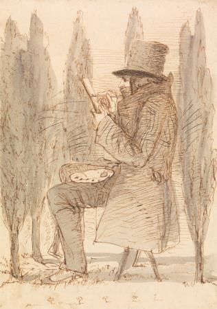 L’artista fent un esbós, James Smatham. ©Yale Center for British Art, Paul Mellon Fund