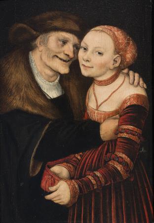 Lucas Cranach (El Vell), Parella amorosa desigual, 1547