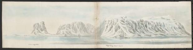 Panoràmica de Vogel Sang i Cloven Cliff (Noruega), Frederick William Beechey, 1818. ©National Library of Australia