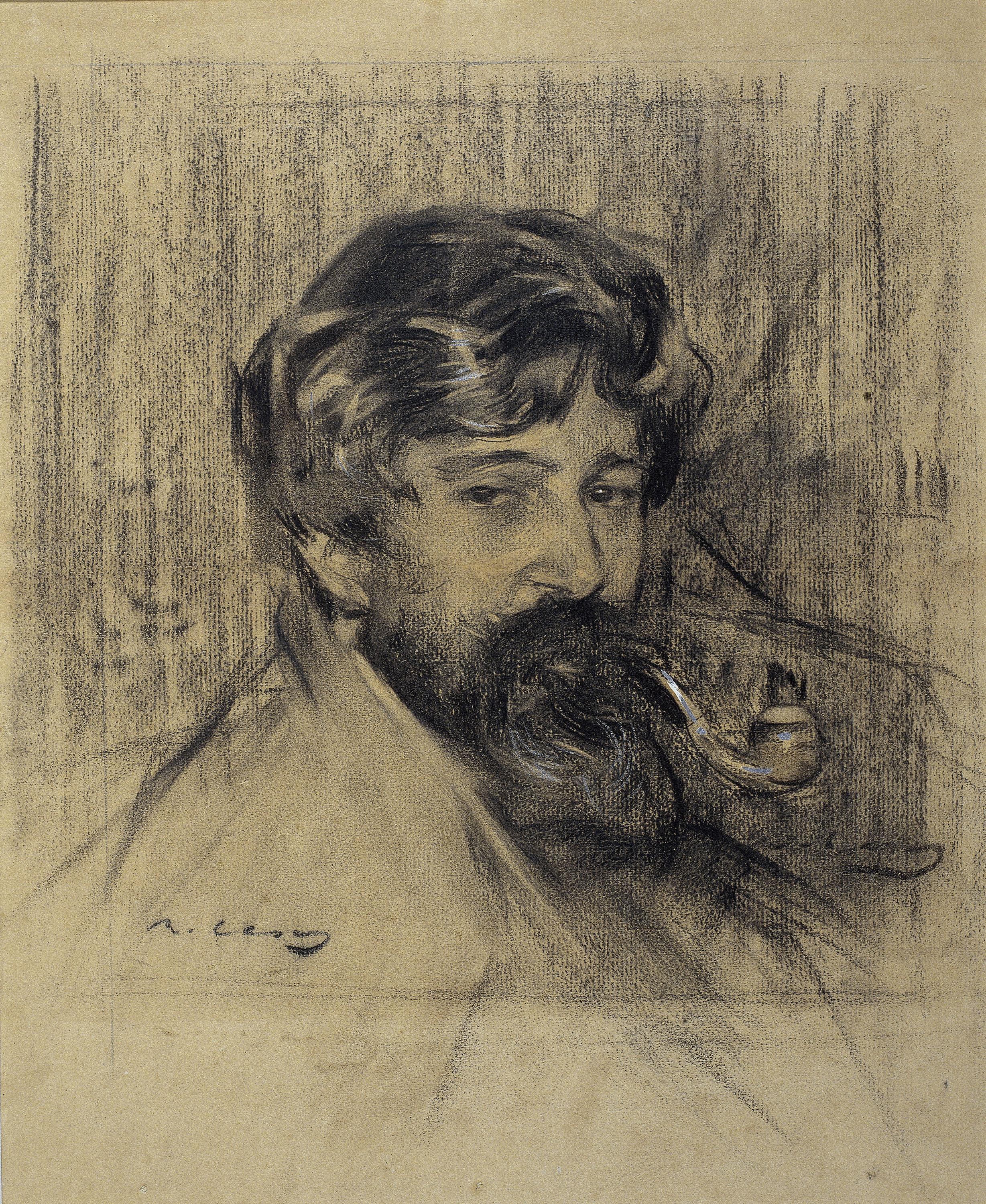Ramon Casas, Portrait of Santiago Rusiñol, around 1900