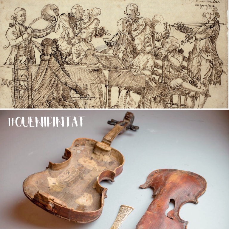 La Academia de teatro en Cuaresma. Concierto de voces e instrumentos, de Antoni Casanovas y violín