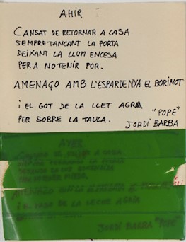 Ahir, poema de Pope (Jordi Barba)