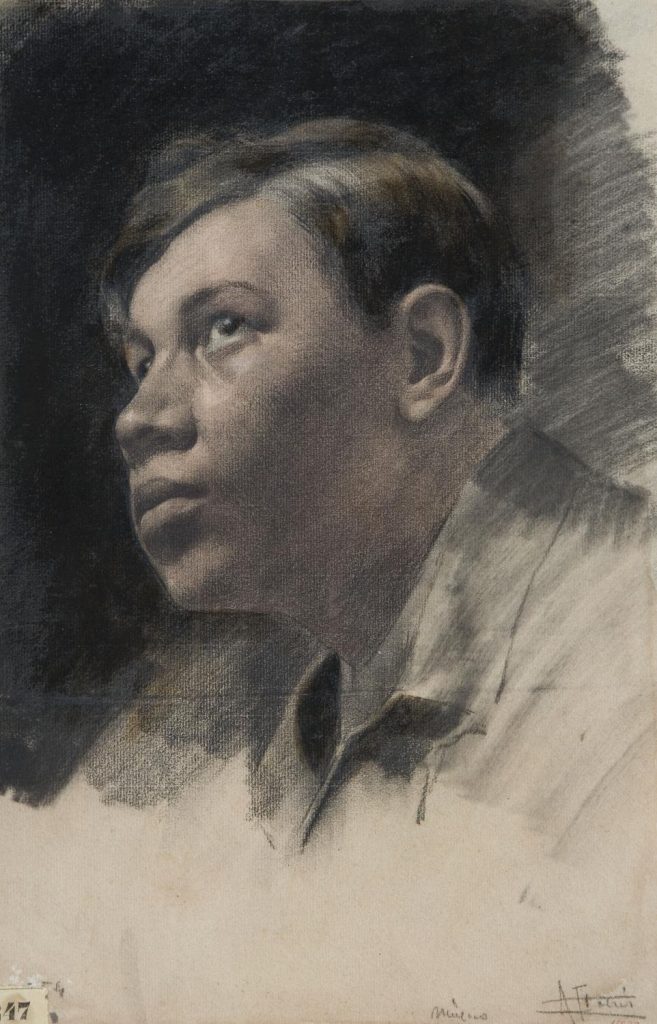 Antoni Fabrés, Retrat del pintor Diego Rivera, cap a 1904