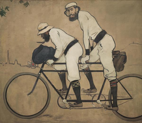 Ramon Casas, Ramon Casas and Pere Romeu on a tandem, 1897